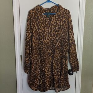 Ralph Lauren Brown Animal Print Nightgown- Size 2x